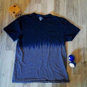 J. Crew Slub cotton crewneck tie-dyed stripe